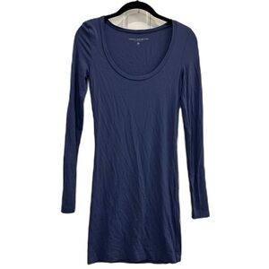 French connection, cotton, long sleeves, scoop neck, mini dress size XS